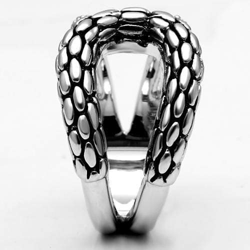 Middle Finger Ring 3W202 Rhodium Brass Ring with AAA Grade CZ