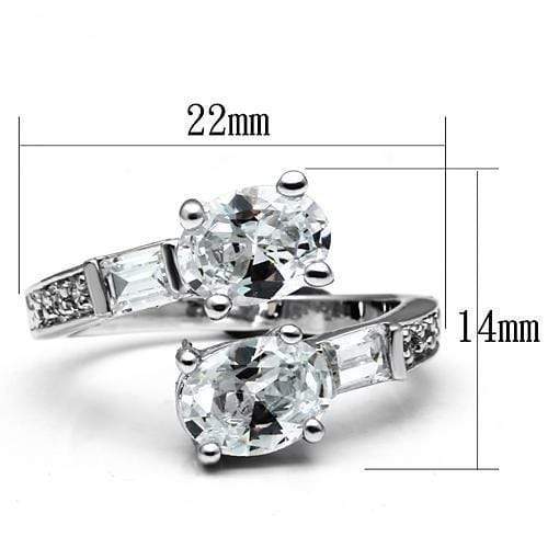 Silver Jewelry Rings Middle Finger Ring 3W203 Rhodium Brass Ring with AAA Grade CZ Alamode Fashion Jewelry Outlet