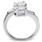 Middle Finger Ring 3W203 Rhodium Brass Ring with AAA Grade CZ