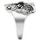 Middle Finger Ring 3W204 Rhodium Brass Ring with AAA Grade CZ