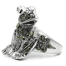 Silver Jewelry Rings Middle Finger Ring 3W205 Rhodium Brass Ring with Top Grade Crystal Alamode Fashion Jewelry Outlet