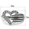 Middle Finger Ring 3W219 Rhodium Brass Ring with Top Grade Crystal