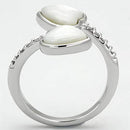 Middle Finger Ring 3w317 Rhodium Brass Ring with Precious Stone