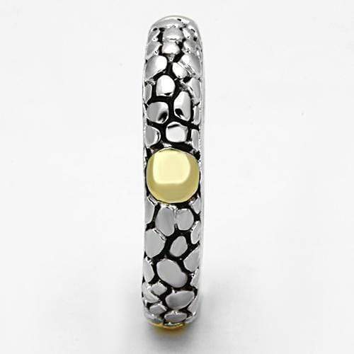 Middle Finger Ring 3W332 Reverse Two-Tone Brass Ring with Epoxy in Jet