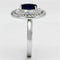 Middle Finger Ring 3W495 Rhodium Brass Ring with Synthetic in Sapphire