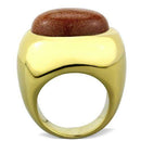 Silver Jewelry Rings Pandora Gold Rings TK1781 Gold - Stainless Steel Ring with Synthetic Alamode Fashion Jewelry Outlet