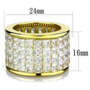 Pandora Gold Rings TK1783 Gold - Stainless Steel Ring with AAA Grade CZ