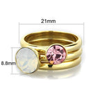 Pandora Gold Rings TK1785 Gold - Stainless Steel Ring with Crystal