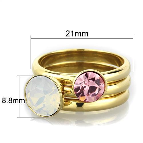 Pandora Gold Rings TK1785 Gold - Stainless Steel Ring with Crystal