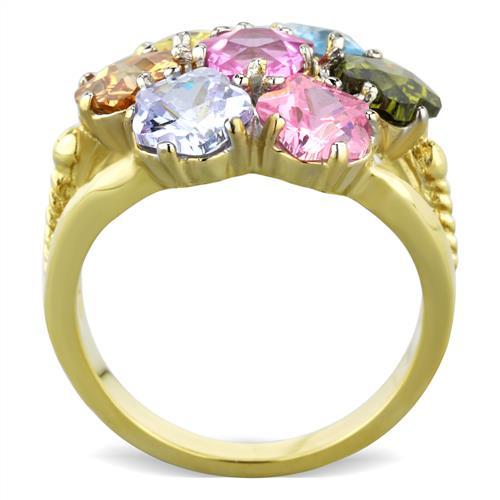 Pandora Gold Rings TK1791 Two-Tone Gold - Stainless Steel Ring with Assorted