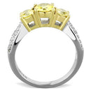 Pandora Gold Rings TK1795 Two-Tone Gold - Stainless Steel Ring with CZ