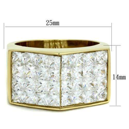 Pandora Gold Rings TK1808 Gold - Stainless Steel Ring with AAA Grade CZ