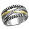 Pandora Gold Rings TK1825 Two-Tone Gold - Stainless Steel Ring with Crystal