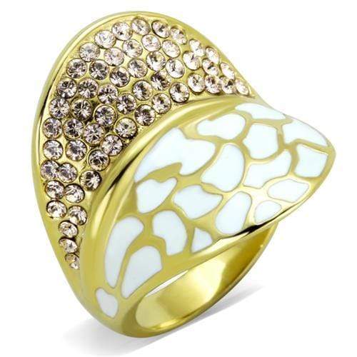 Pandora Gold Rings TK1851 Gold - Stainless Steel Ring with Crystal