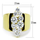 Pandora Gold Rings TK1879 Gold - Stainless Steel Ring with AAA Grade CZ