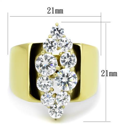 Pandora Gold Rings TK1879 Gold - Stainless Steel Ring with AAA Grade CZ