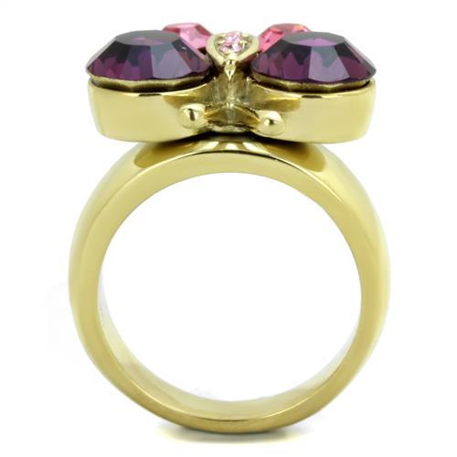 Pandora Gold Rings TK1889 Gold - Stainless Steel Ring with Crystal