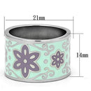 Pandora Rings TK824 Stainless Steel Ring with Epoxy