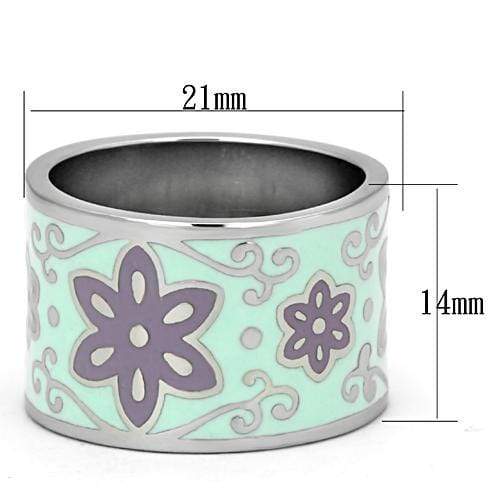 Pandora Rings TK824 Stainless Steel Ring with Epoxy