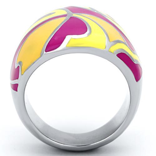 Silver Jewelry Rings Pandora Rings TK834 Stainless Steel Ring with Epoxy Alamode Fashion Jewelry Outlet