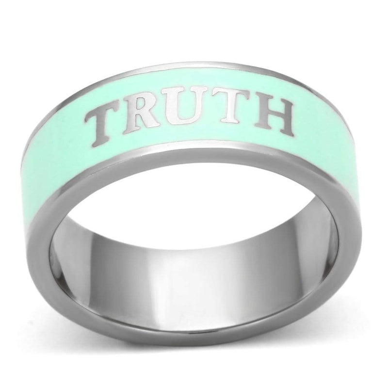 Pandora Rings TK836 Stainless Steel Ring with Epoxy in Turquoise