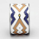 Silver Jewelry Rings Pandora Rings TK841 Stainless Steel Ring with Epoxy Alamode Fashion Jewelry Outlet