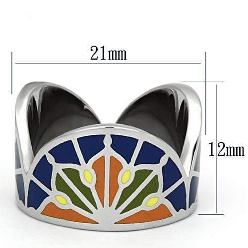 Pandora Rings TK842 Stainless Steel Ring with Epoxy