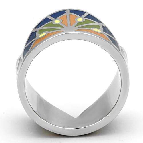 Silver Jewelry Rings Pandora Rings TK842 Stainless Steel Ring with Epoxy Alamode Fashion Jewelry Outlet