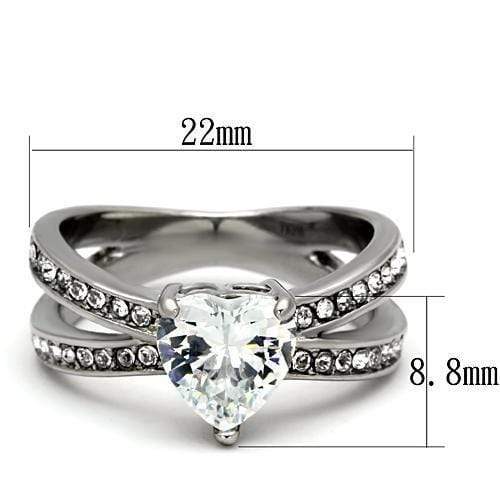 Silver Jewelry Rings Pandora Rings TK851 Stainless Steel Ring with AAA Grade CZ Alamode Fashion Jewelry Outlet