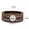 Pandora Rings TK8X003LC Coffee light Stainless Steel Ring with CZ