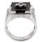 Pandora Rings TK8X027 Stainless Steel Ring with Semi-Precious in Jet