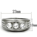 Pandora Rings TK946 Stainless Steel Ring with AAA Grade CZ