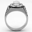 Pandora Rings TK948 Stainless Steel Ring with AAA Grade CZ