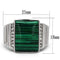 Silver Jewelry Rings Pandora Rings TK953 Stainless Steel Ring with Synthetic in Emerald Alamode Fashion Jewelry Outlet