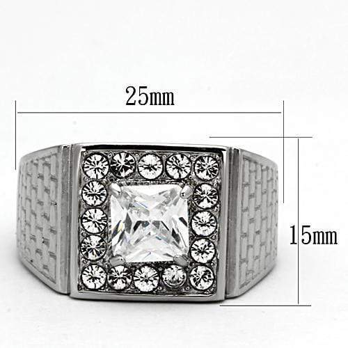 Pandora Rings TK955 Stainless Steel Ring with AAA Grade CZ