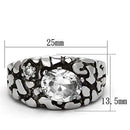 Pandora Rings TK959 Stainless Steel Ring with AAA Grade CZ