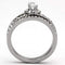 Pandora Rings TK971 Stainless Steel Ring with AAA Grade CZ