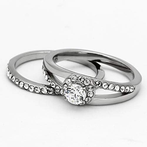 Pandora Rings TK971 Stainless Steel Ring with AAA Grade CZ