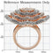 Pandora Rose Gold Rings 1W023 Rose Gold + Rhodium Brass Ring with Crystal