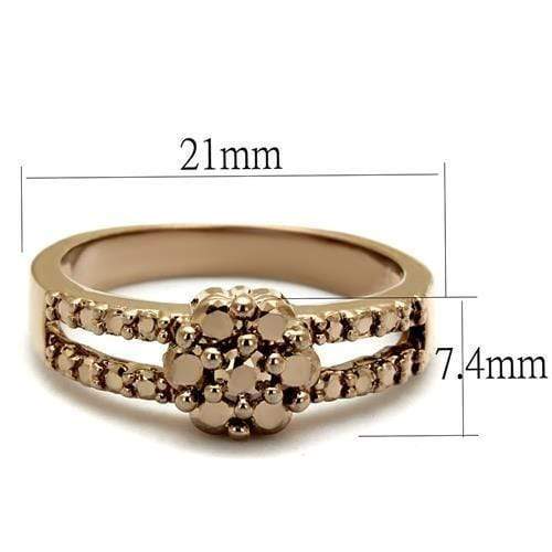 Silver Jewelry Rings Pandora Rose Gold Rings 3W1192 Rose Gold - Brass Ring & CZ Alamode Fashion Jewelry Outlet