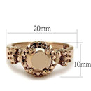 Pandora Rose Gold Rings 3W1193 Rose Gold - Brass Ring & CZ