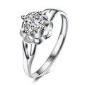 Silver Jewelry Rings Popular Products Flower Shape Zircon Adjustable Sterling Silver Ring TIY