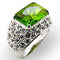 Pre Engagement Ring 32707 Rhodium Brass Ring with Synthetic in Peridot