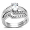 Silver Jewelry Rings Pre Engagement Ring 3W022 Rhodium Brass Ring with AAA Grade CZ Alamode Fashion Jewelry Outlet