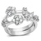 Pre Engagement Ring 3W026 Rhodium Brass Ring with AAA Grade CZ