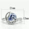 Pre Engagement Ring 3W030 Rhodium Brass Ring with AAA Grade CZ