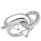 Pre Engagement Ring 3W032 Rhodium Brass Ring with Top Grade Crystal
