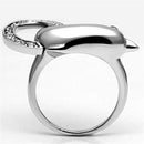 Pre Engagement Ring 3W032 Rhodium Brass Ring with Top Grade Crystal