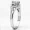 Pre Engagement Ring 3W034 Rhodium Brass Ring with AAA Grade CZ