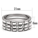 Pre Engagement Ring 3W038 Rhodium Brass Ring with AAA Grade CZ